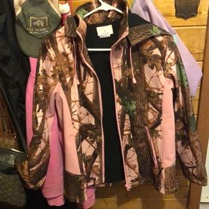 Pink camouflage jacket